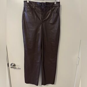 Express Brown Leather Pants